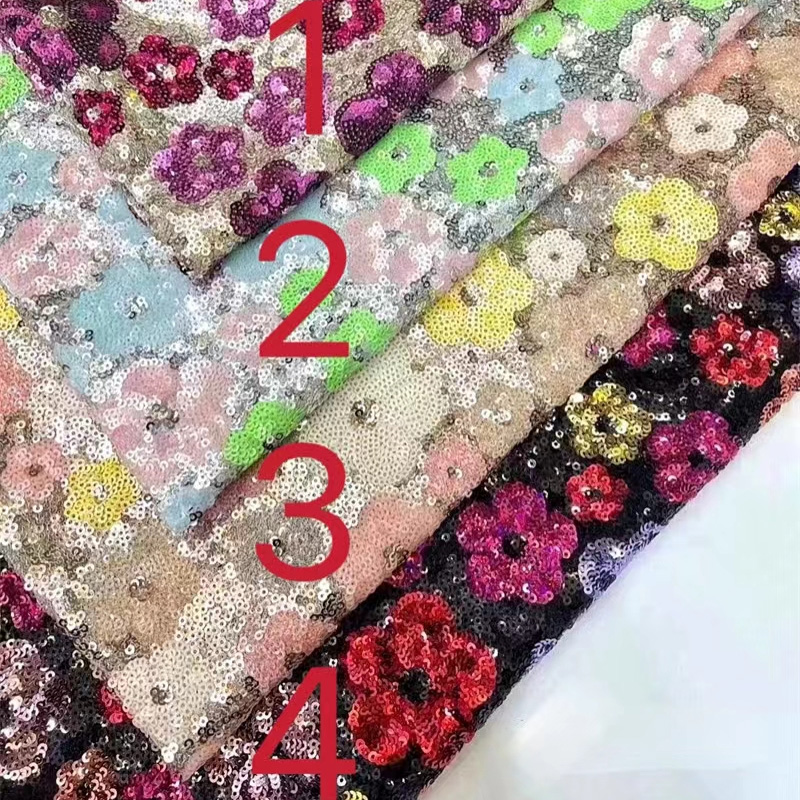 Krujeva Topdan satıcı qız və qadın geyim geyimləri üçün yeni sequin parça açır