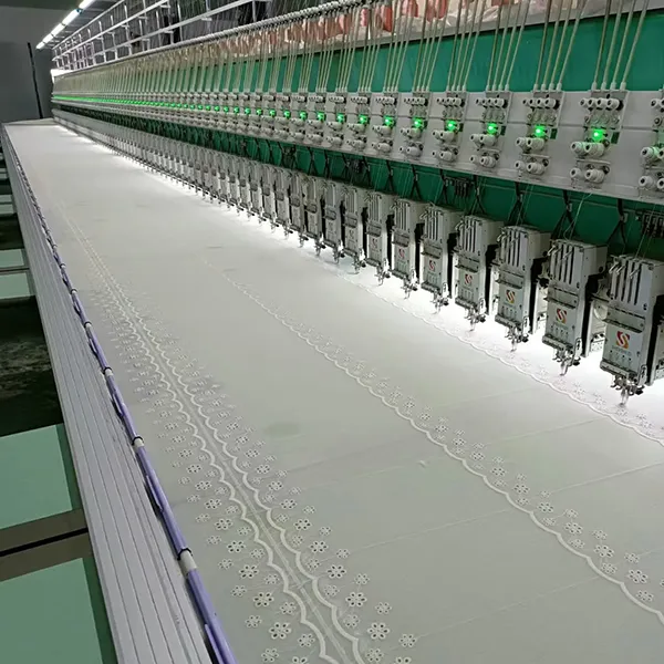 White Cotton Lace Embroidery Eyelet Fabric For Dress White Cotton Lace Embroidery Eyelet Fabric For Dress