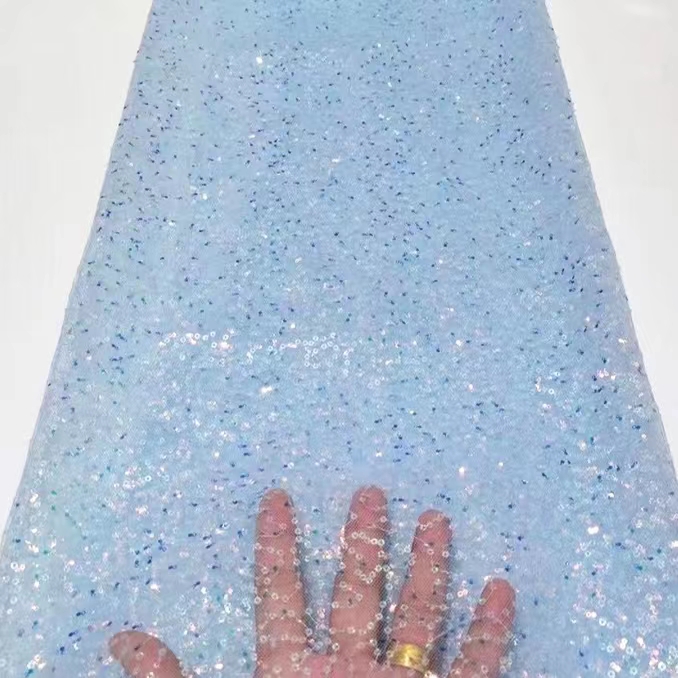 New Mesh Embroidery Bead Tube Embroidery African Fabric Lace