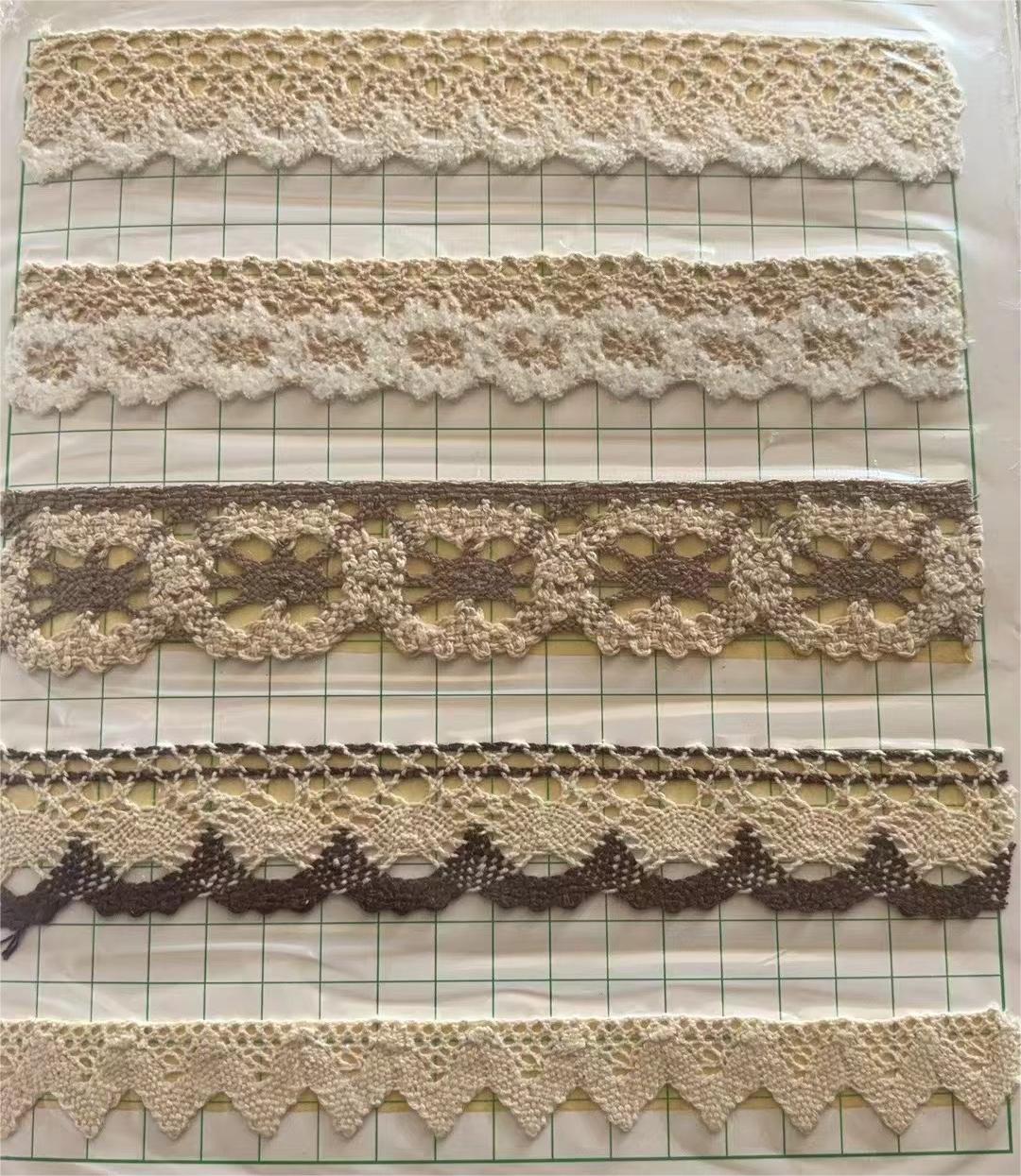 White 100% Narrow Cotton Lace Trim Crochet Embroidery Lace