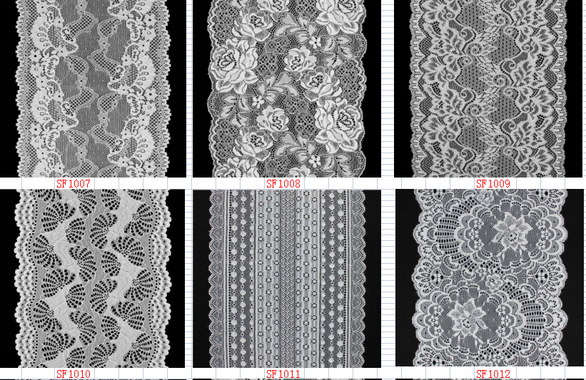 Hot Sale Fancy Nylon Spandex Lace Stretch Lace Trim Elastic Lace for Underwear and Lingerie