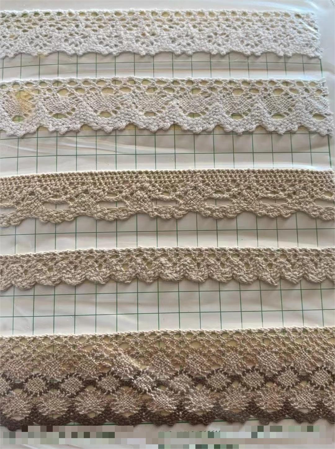 White 100% Narrow Cotton Lace Trim Crochet Embroidery Lace