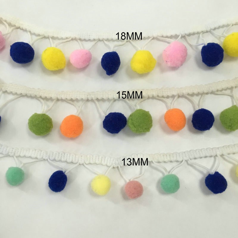 Multi Colors Ball Lace Decorative Tassel Design POM POM Trim