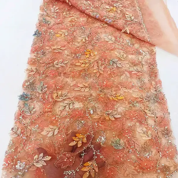 Lüks 3D Nakış Sequin krujeva parça Liturgiya krujeva parça