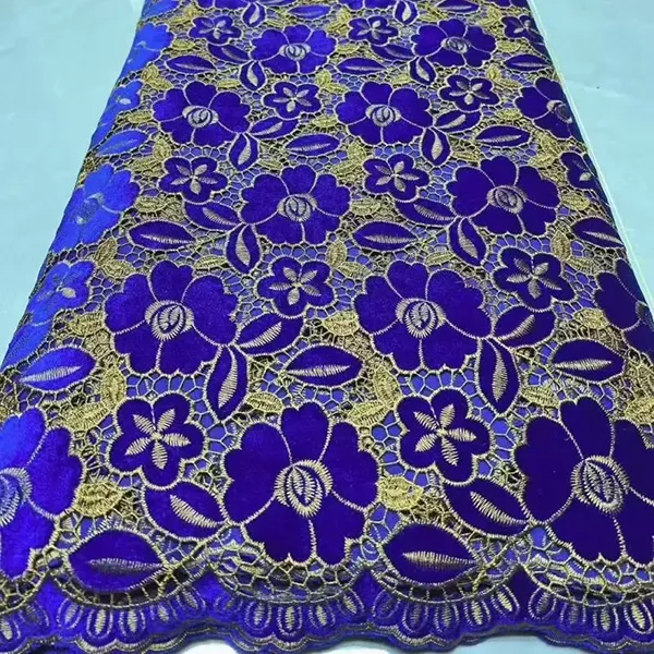 Topdan Satış Lüks Məxmər Güpür Krujeva Orta Şərq Məxmər Krujeva Moda Yüksək Keyfiyyətli Məxmər Krujeva
